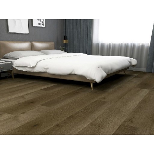 SPC плитка (spc ламинат) Floorwood Quantum 6537 Дуб Кэмбел / Campbell Oak толщина 5 мм встроенная подложка
